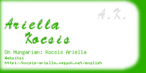 ariella kocsis business card